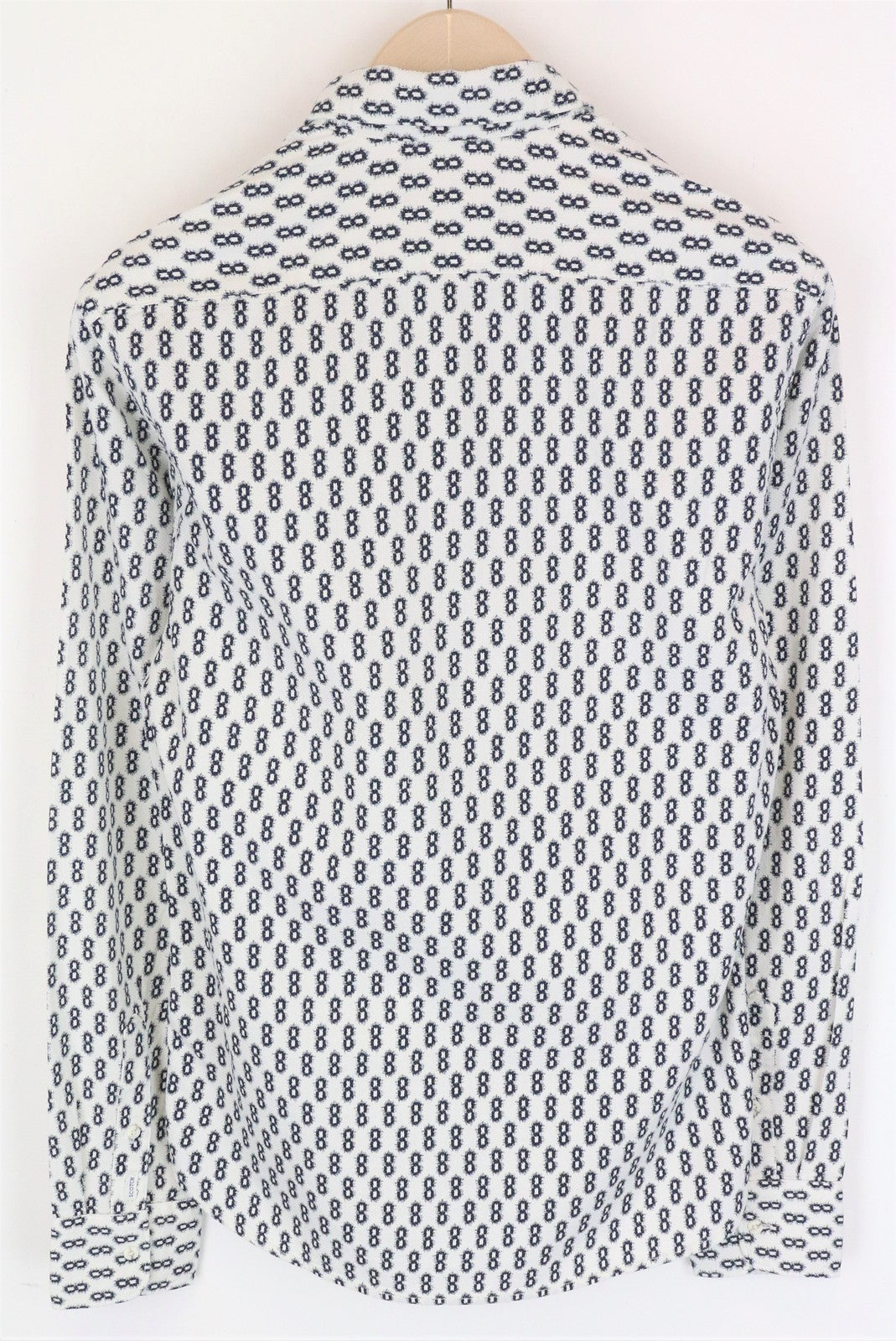 SCOTCH & SODA L Shirt Men's Patterned Off-White Long Sleeve Cotton Ams Couture