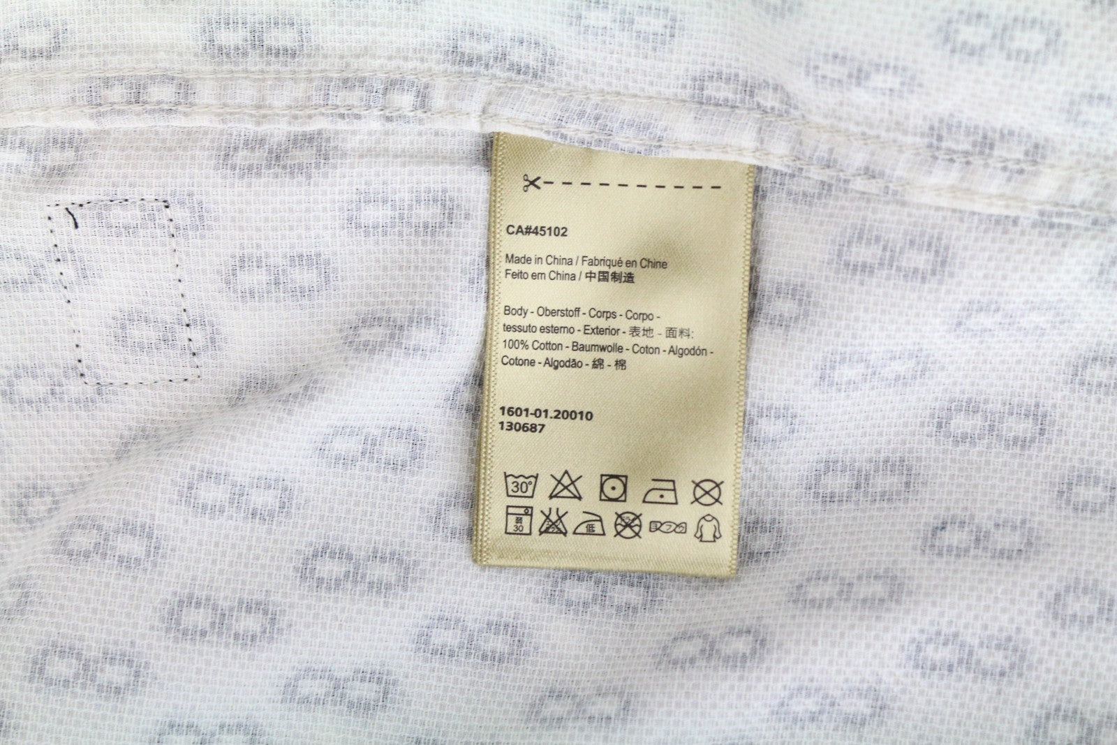 SCOTCH & SODA L Shirt Men's Patterned Off-White Long Sleeve Cotton Ams Couture