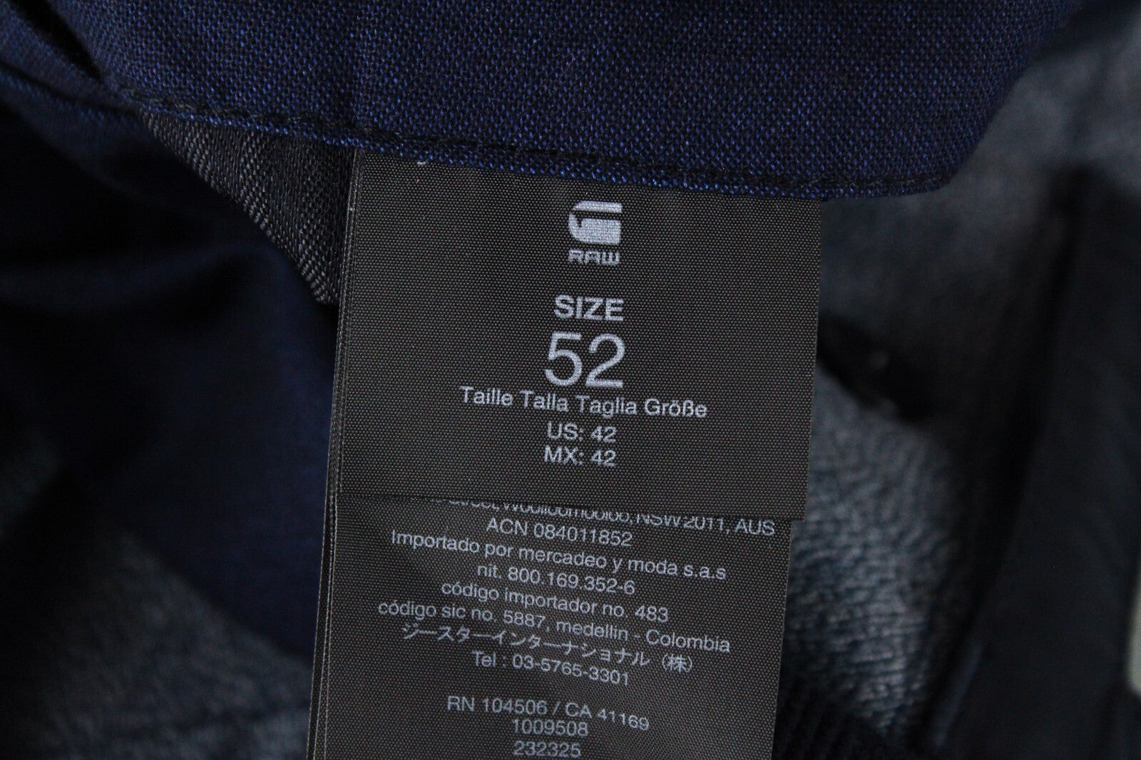 G-STAR Mens Jacket 52 Blue Shattor Omega Single-Breasted Collared Cotton