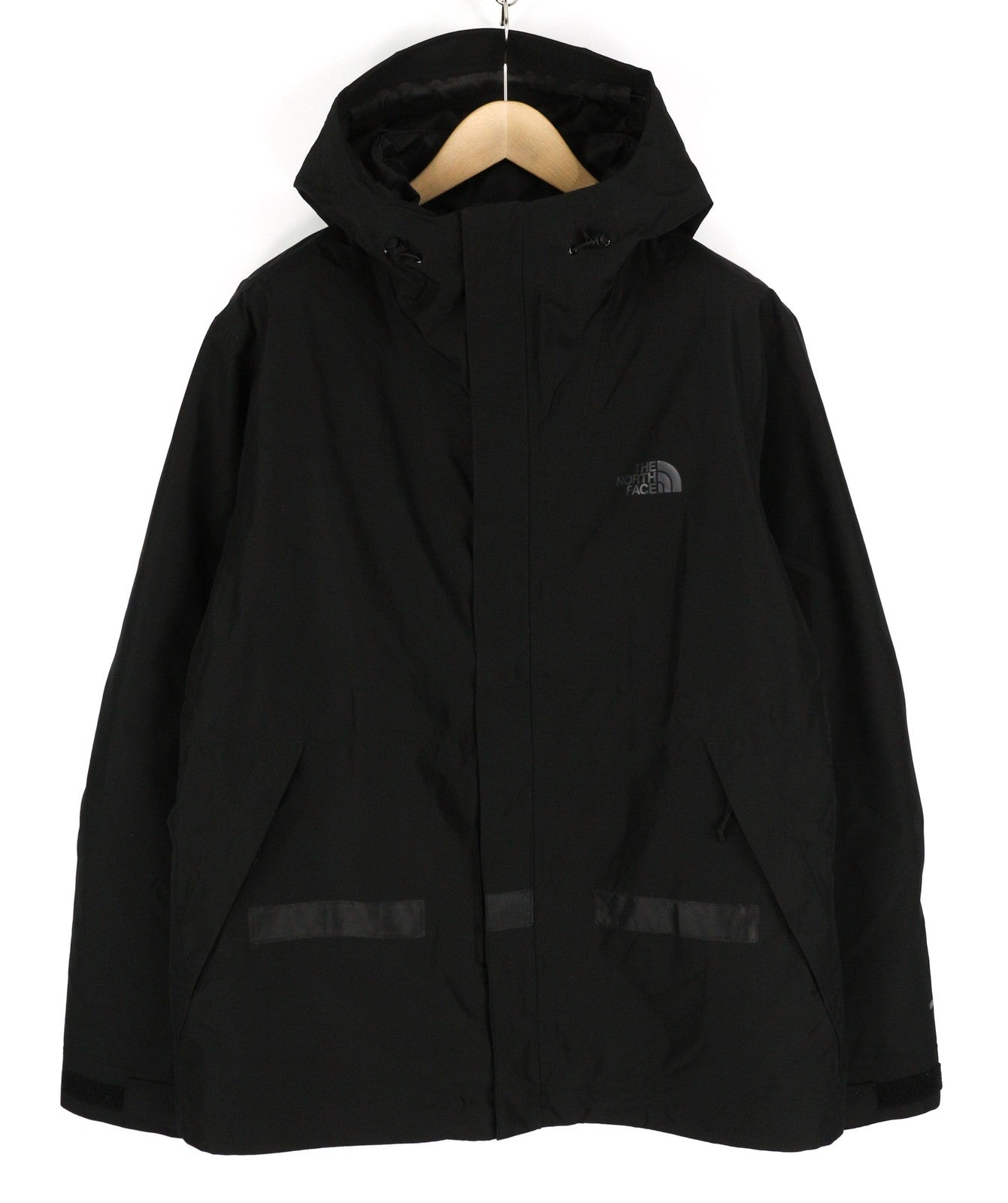 THE NORTH FACE Men Jacket XL Black Hooded Insulated Removable Lining Dryvent
