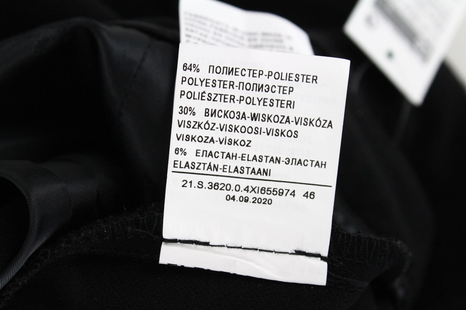 BENETTON Womens Trousers UK14 Pleated Zip-Up Chino Black Plain