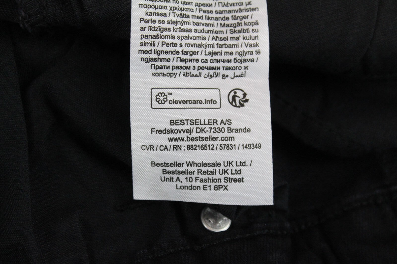 ONLY Womens Jeans W28/L32 Skinny Black Super Low Waist Faded Denim