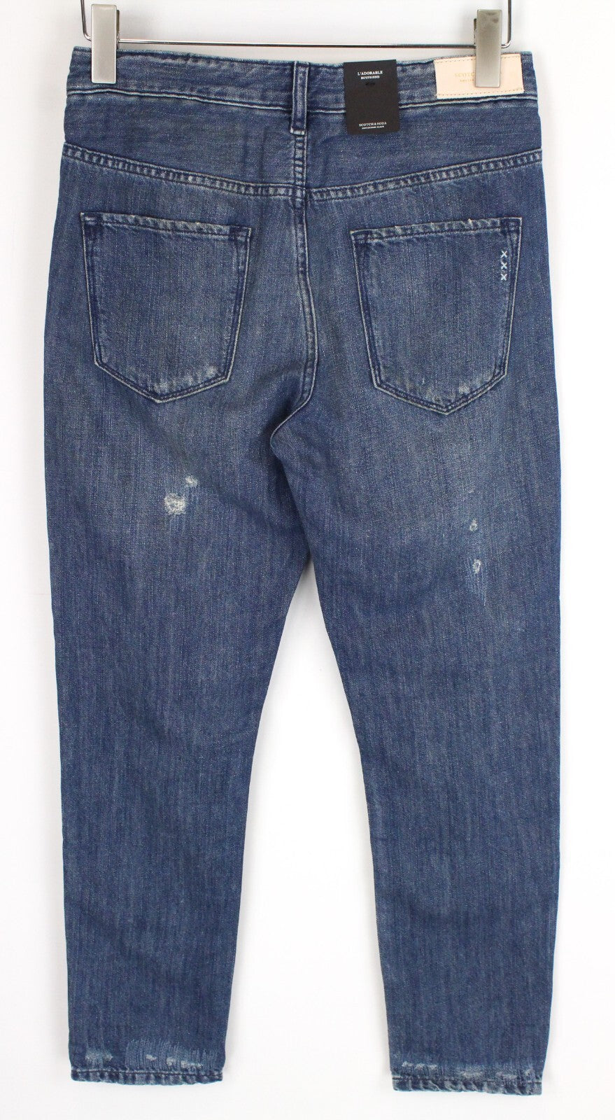 SCOTCH & SODA Womens Jeans W25/L32 Boyfriend Linen Distressed Stained
