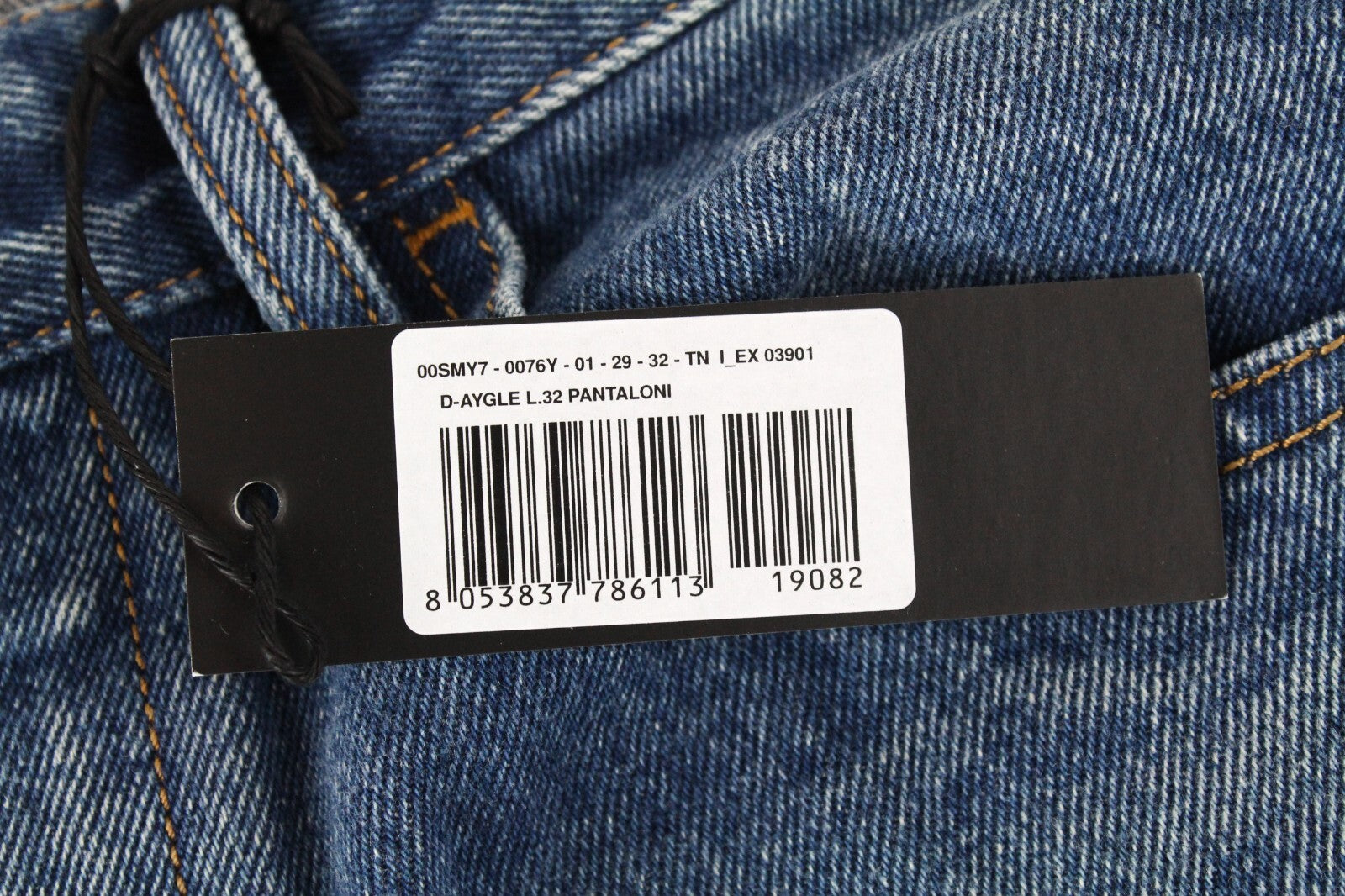 DIESEL Mens Jeans W29/L32 Tapered Light Blue Button-Fly D-Aygle 0076Y Cotton