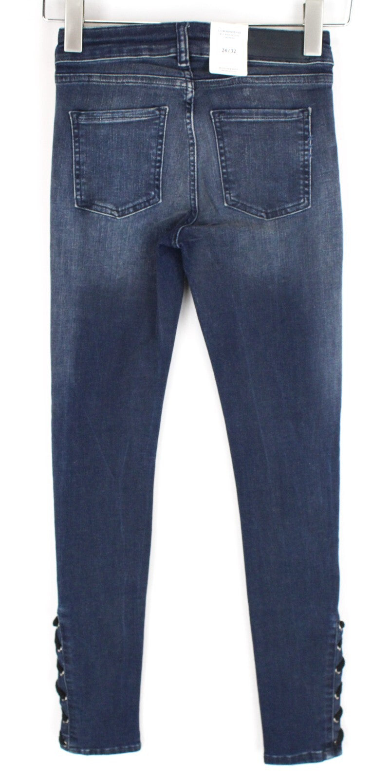 SCOTCH & SODA Womens Jeans W24/L32 La Bohemienne Mid-Rise Skinny Lace-Up