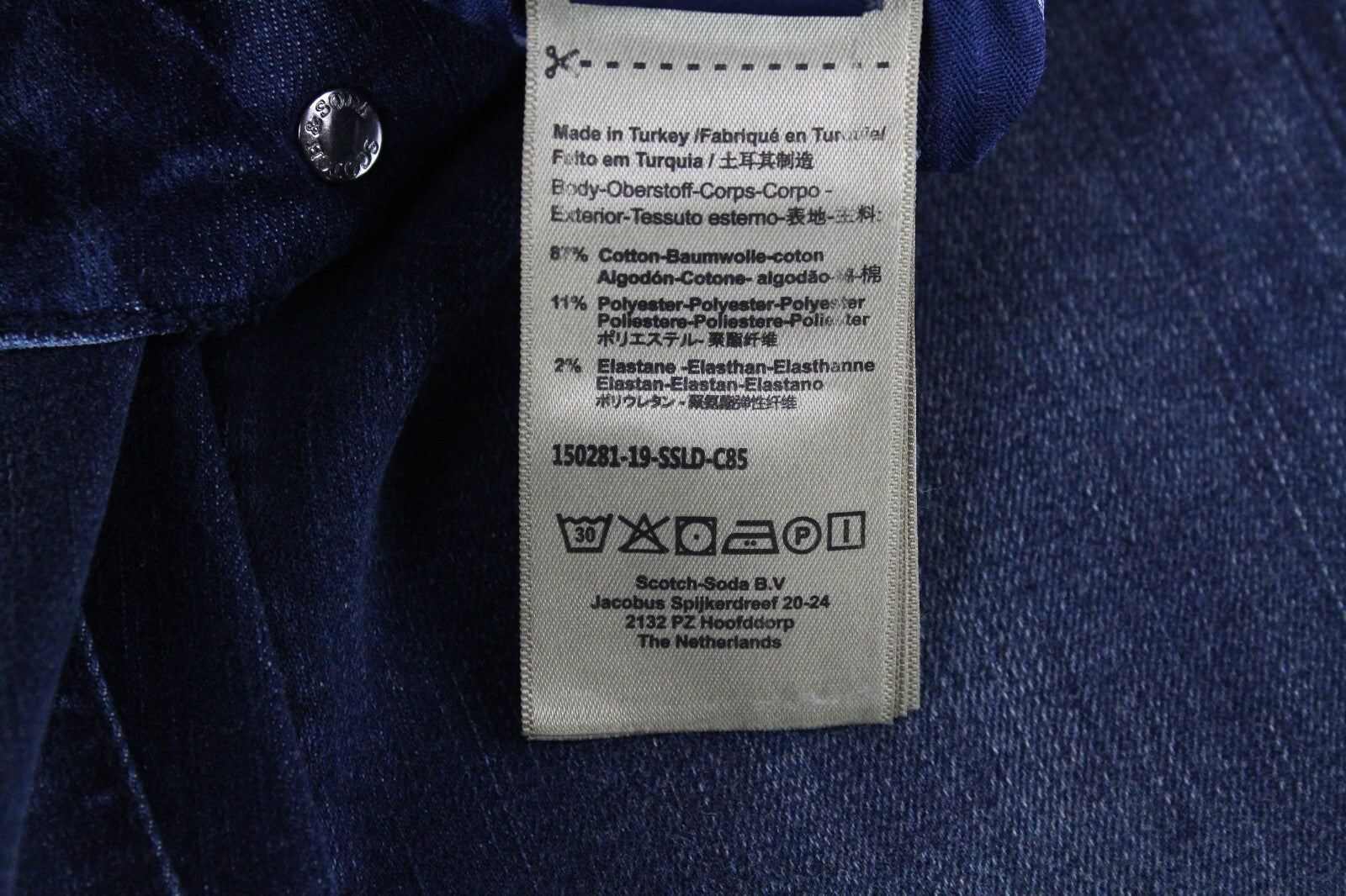 SCOTCH & SODA Womens Jeans W24/L32 La Bohemienne Mid-Rise Skinny Lace-Up