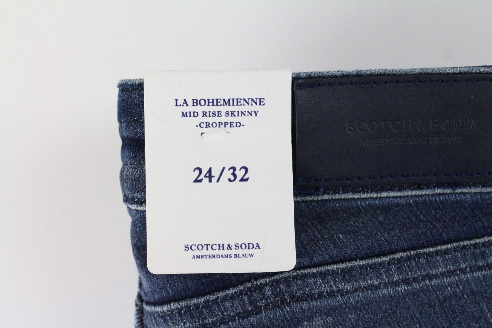 SCOTCH & SODA Womens Jeans W24/L32 La Bohemienne Mid-Rise Skinny Lace-Up