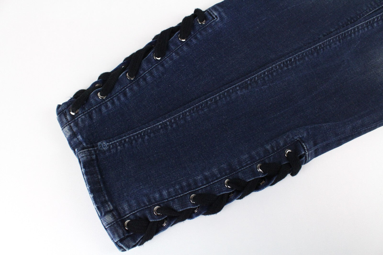 SCOTCH & SODA Womens Jeans W24/L32 La Bohemienne Mid-Rise Skinny Lace-Up