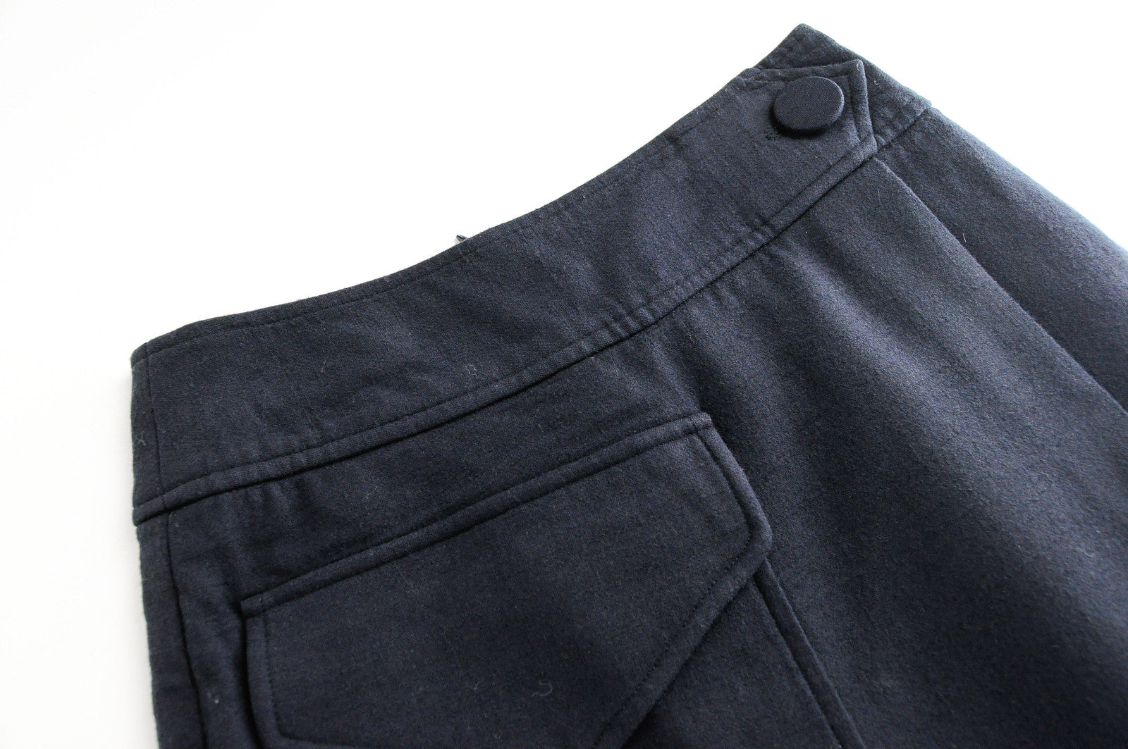 SUISTUDIO Darwin Women's Navy Wool Blend Skirt UK6 Stretch Lined Formal Wear