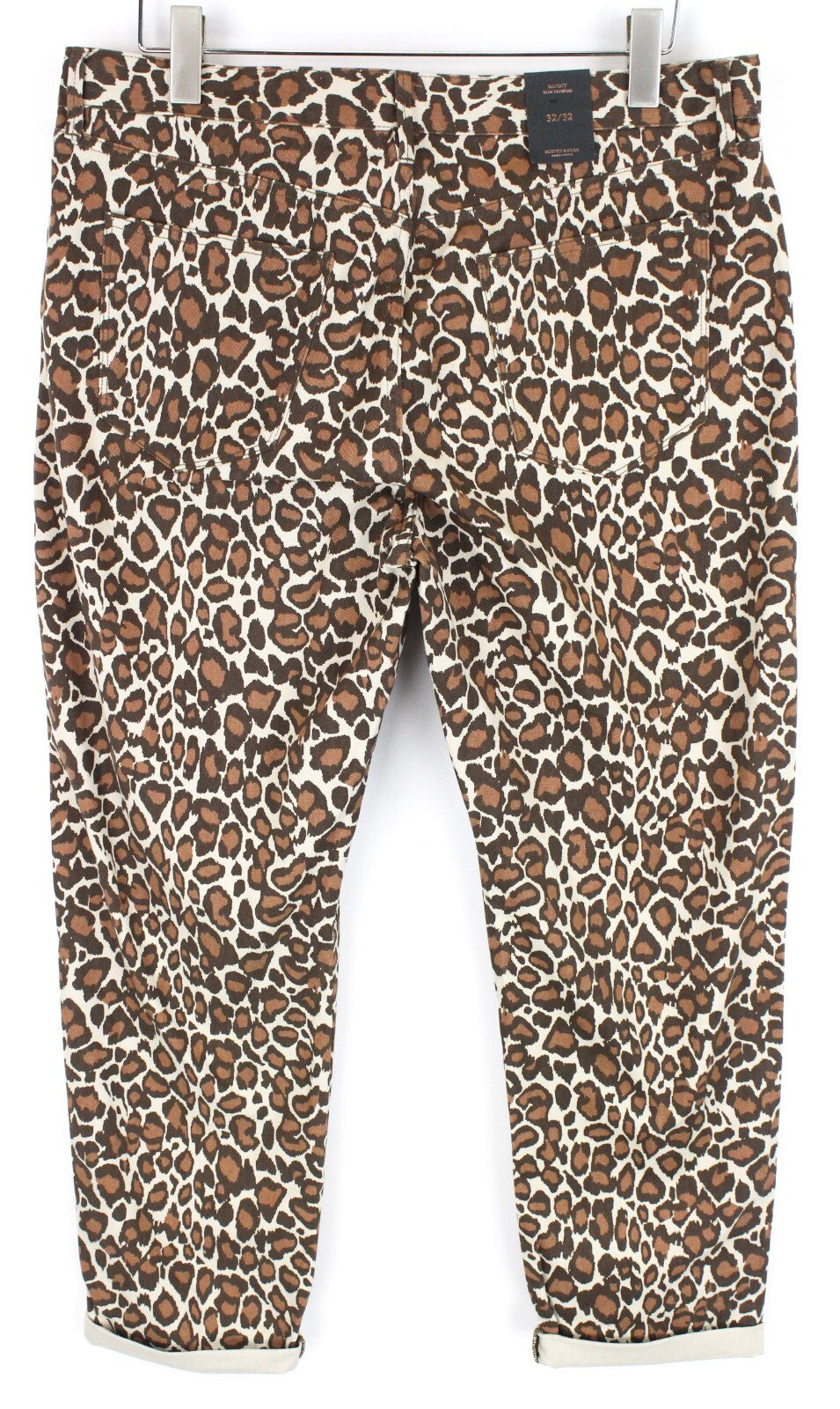 MAISON SCOTCH Womens Jeans W32/L32 Cheetah Pattern Slim Bandit Tapered Cotton