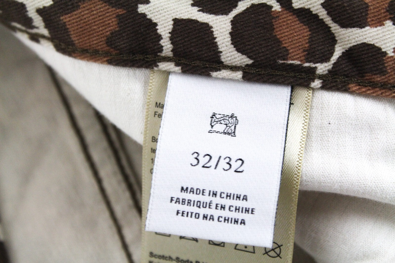 MAISON SCOTCH Womens Jeans W32/L32 Cheetah Pattern Slim Bandit Tapered Cotton