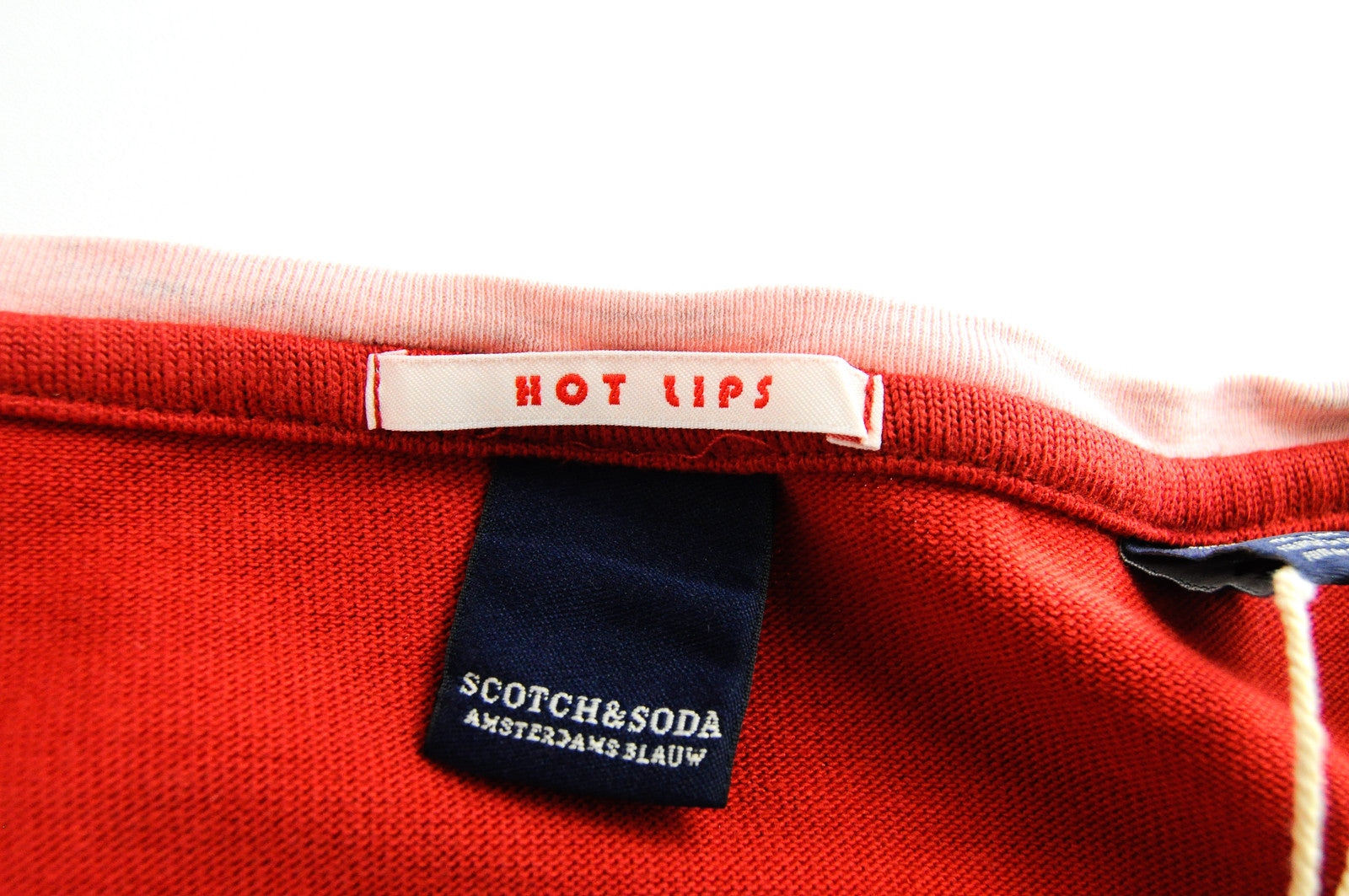 SCOTCH & SODA Ams Blauw Men's Red Cotton T-Shirt 2XL Casual Round Neck Pullover