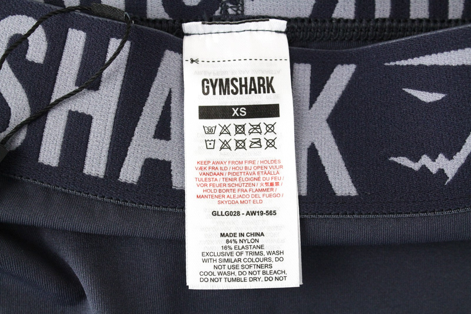 GYMSHARK Womens Leggings XS Blue Stretchy  Waistband  Activewear