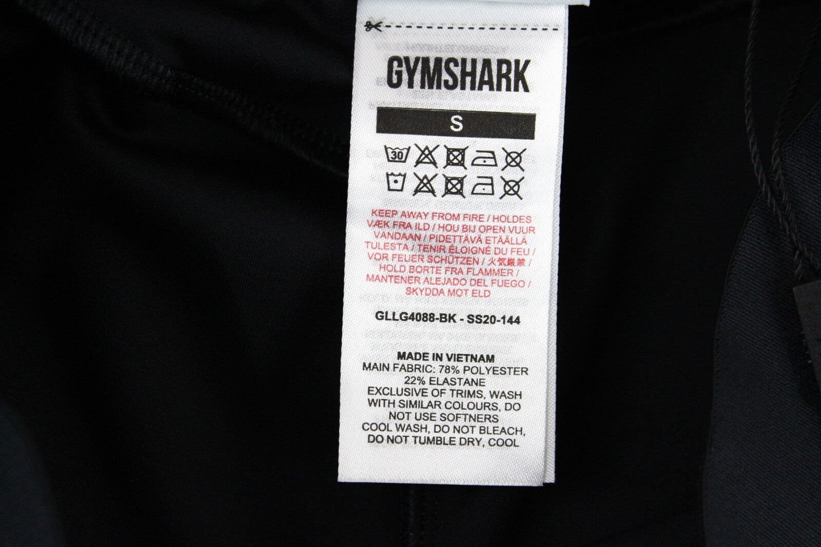 GYMSHARK Womens Leggings S Black Activewear Waistband Stretchy  Focus