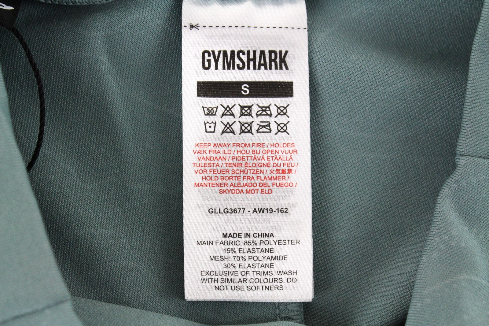 GYMSHARK Womens Leggings S Turquoise Blue Gym Stretchy Lustre Style Activewear