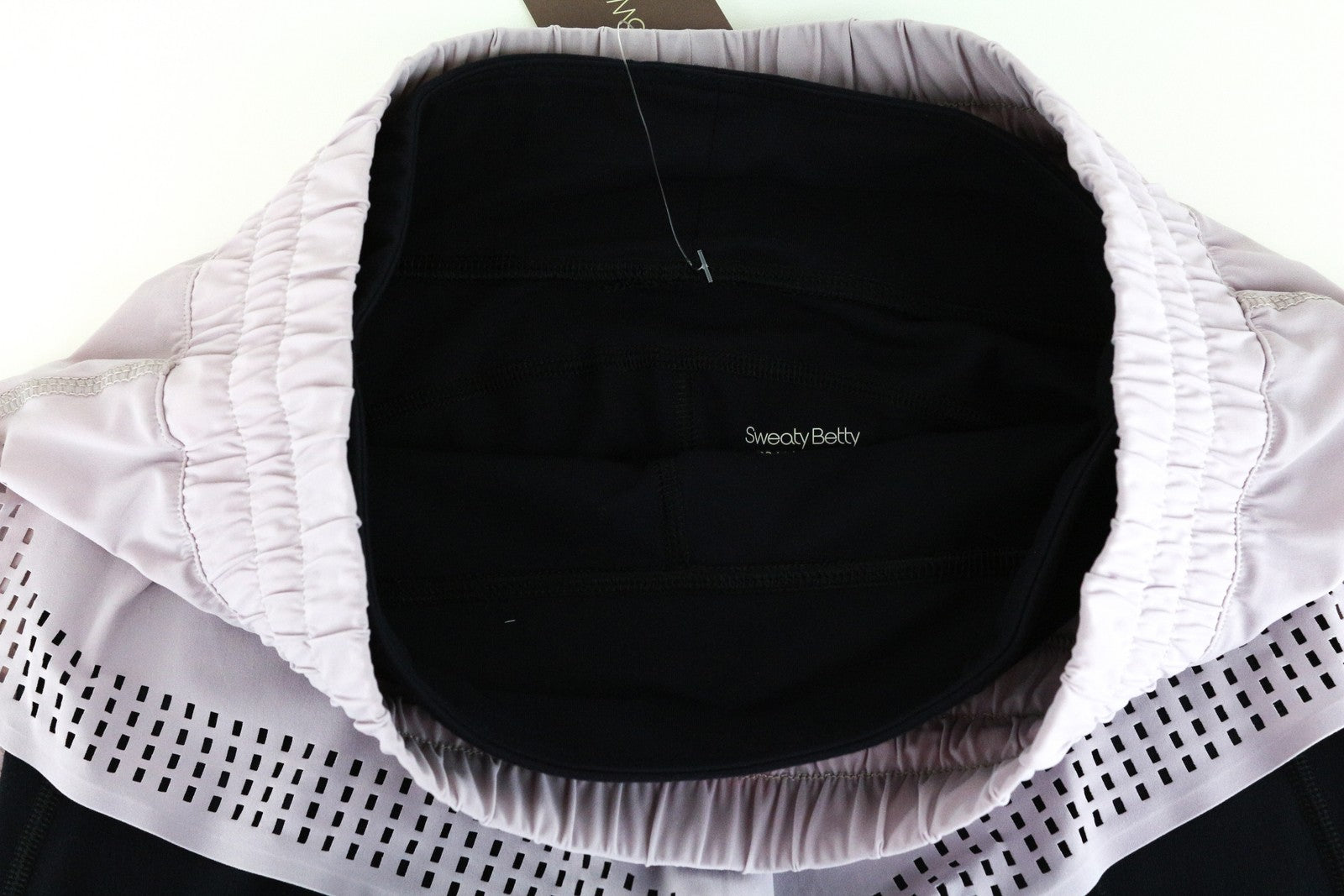 SWEATY BETTY Aerial 2in1 S Purple Layered Gym Shorts Women's Stretch Workout