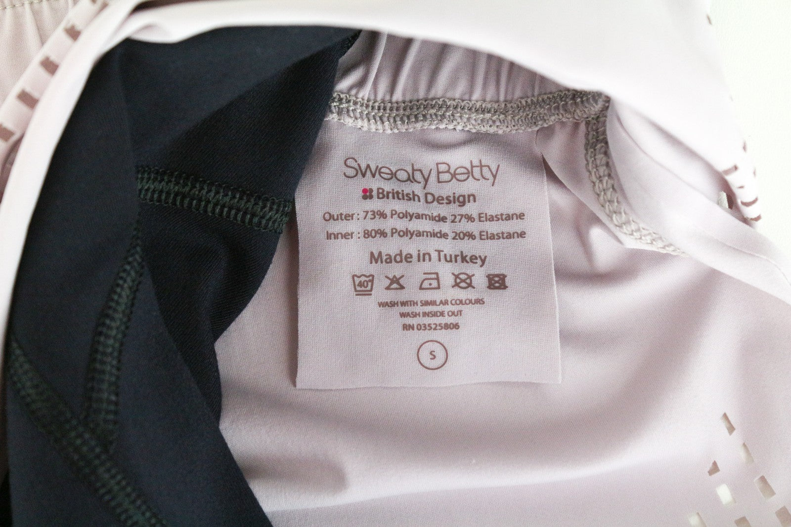 SWEATY BETTY 2in1 Shorts S Purple Black Women's Layered Gym Stretch Activewear