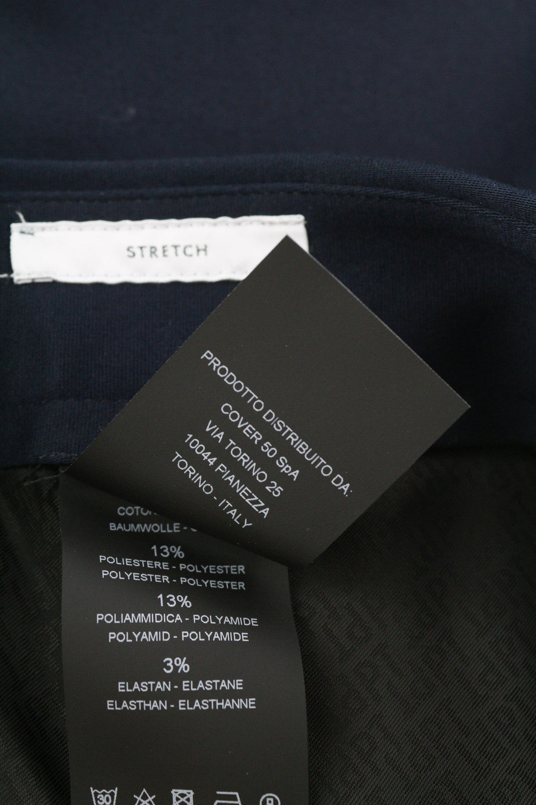 PT TORINO Lamda Men Trousers 50 W33 Blue Zipper Pockets Tapered Fit Logo Casual