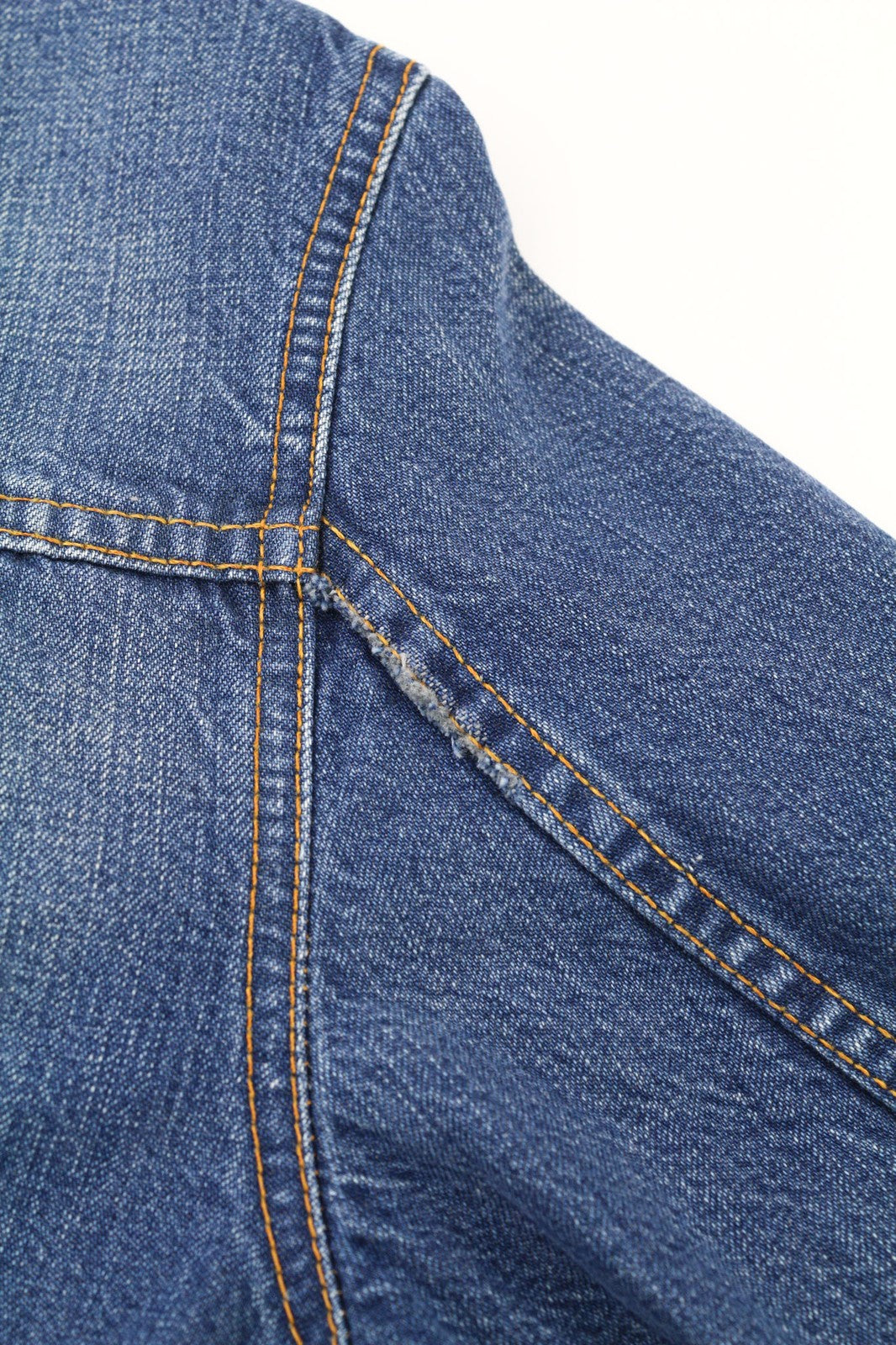 NUDIE JEANS Terry Recycle Worn In Mens Jacket S Blue Faded Cotton Denim Unlined