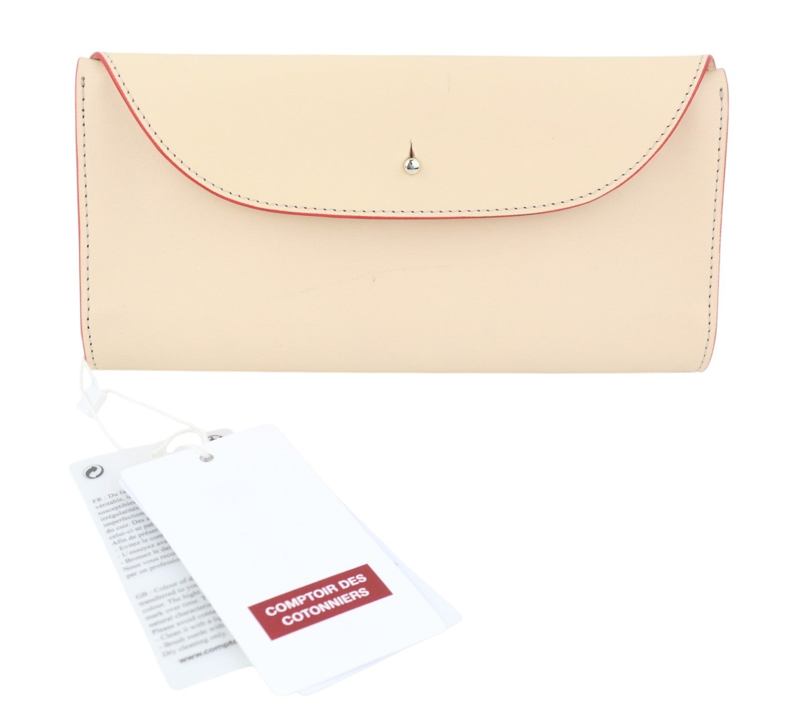 COMPTOIR DES COTONNIERS Stripes Fiery Women Wallet OS Beige Leather RRP€125