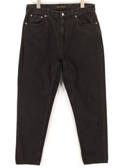 NUDIE JEANS Breezy Britt Womens Jeans W32/L30 Black Worn Zipper  Cotton Denim