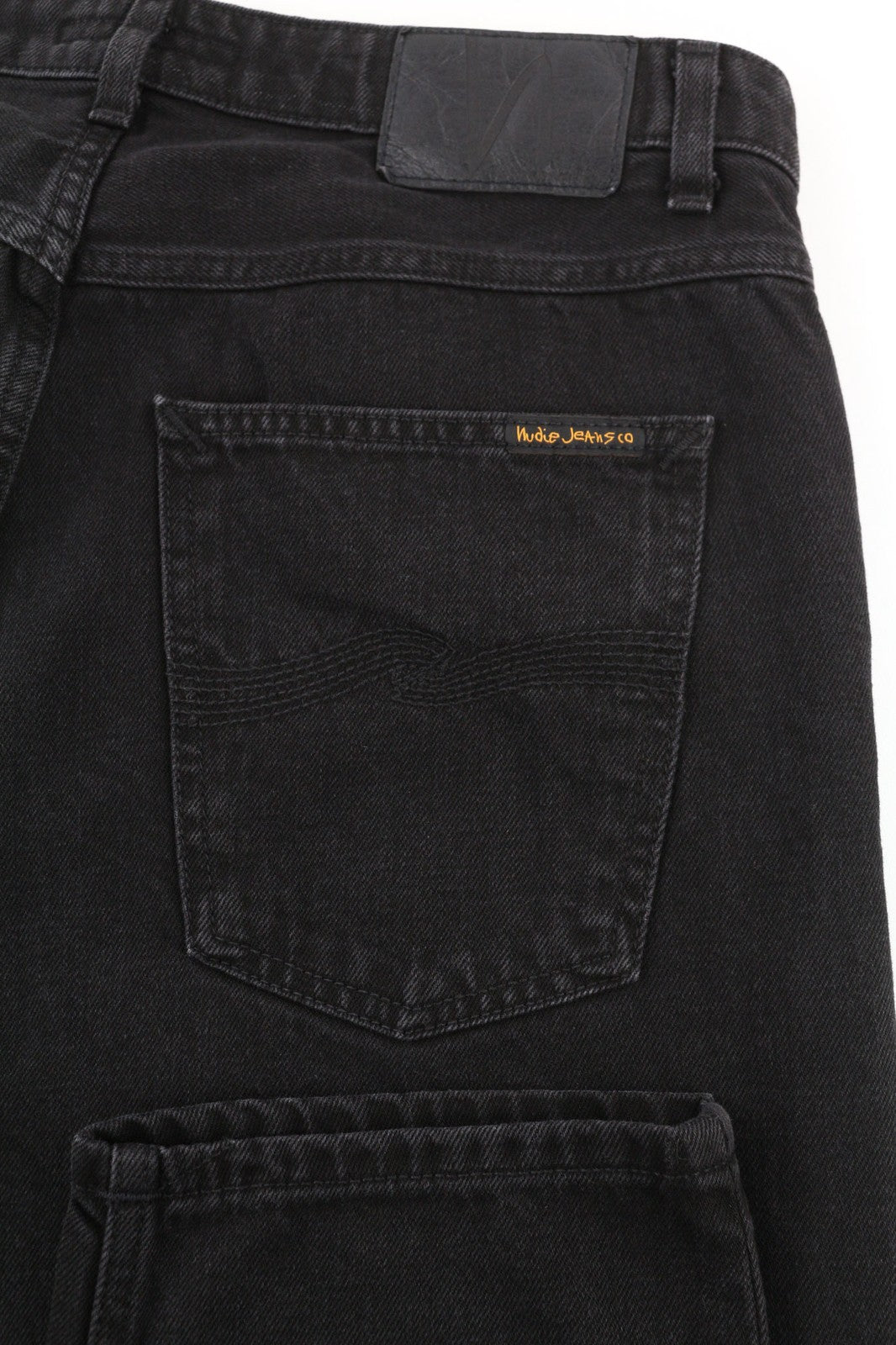 NUDIE JEANS Breezy Britt Womens Jeans W32/L30 Black Worn Zipper  Cotton Denim