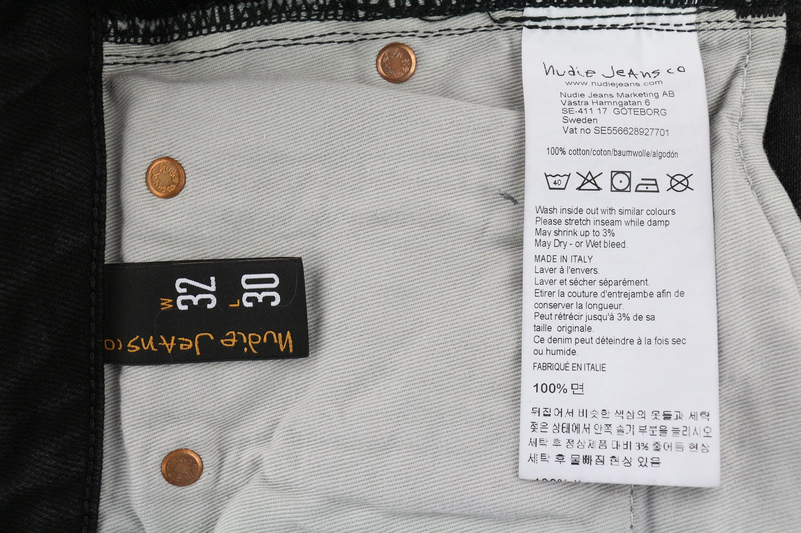 NUDIE JEANS Breezy Britt Womens Jeans W32/L30 Black Worn Zipper  Cotton Denim