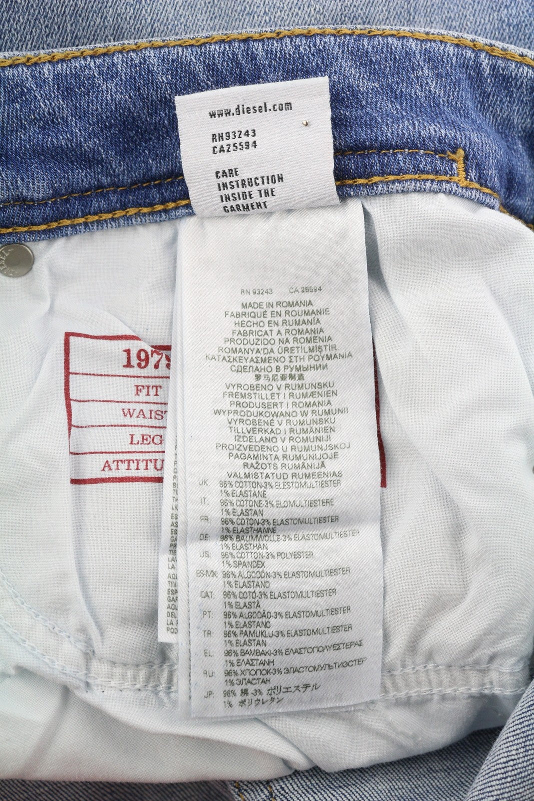 DIESEL 1979 Sleenker 09C01 Men Jeans W36/L32 Low Waist Skinny Denim Blue RRP€195