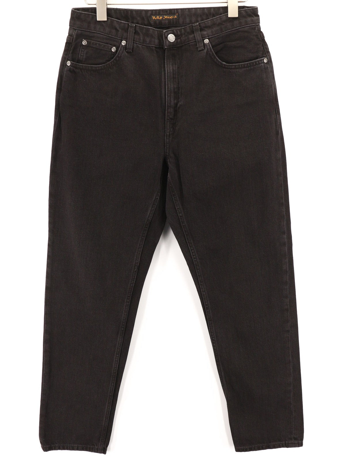 NUDIE JEANS Breezy Britt Womens Jeans W32/L30 Black Worn Zipper Cotton Dark