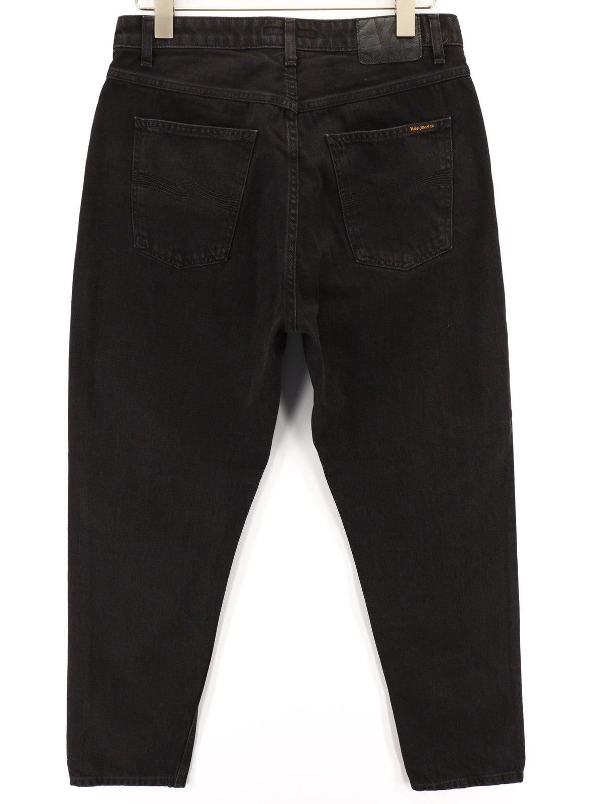 NUDIE JEANS Breezy Britt Womens Jeans W32/L30 Black Worn Zipper Cotton Dark