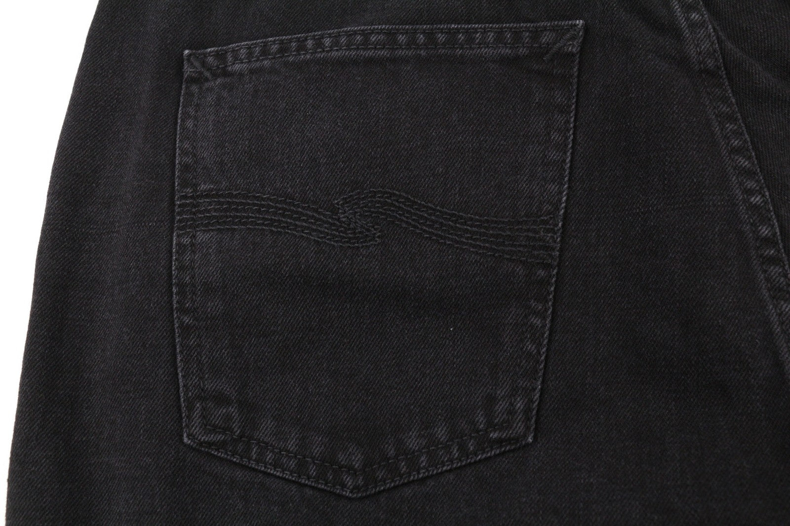 NUDIE JEANS Breezy Britt Womens Jeans W32/L30 Black Worn Zipper Cotton Dark