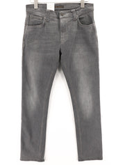 NUDIE JEANS Thin Finn Men Jeans W31/L32 Slim Fit Grey Faded Casual Stretch