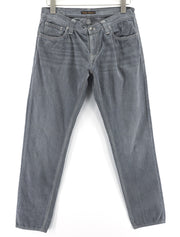 NUDIE JEANS Tight Long John Men Jeans W30/L32 Organic Charcoal Washed Slim Logo