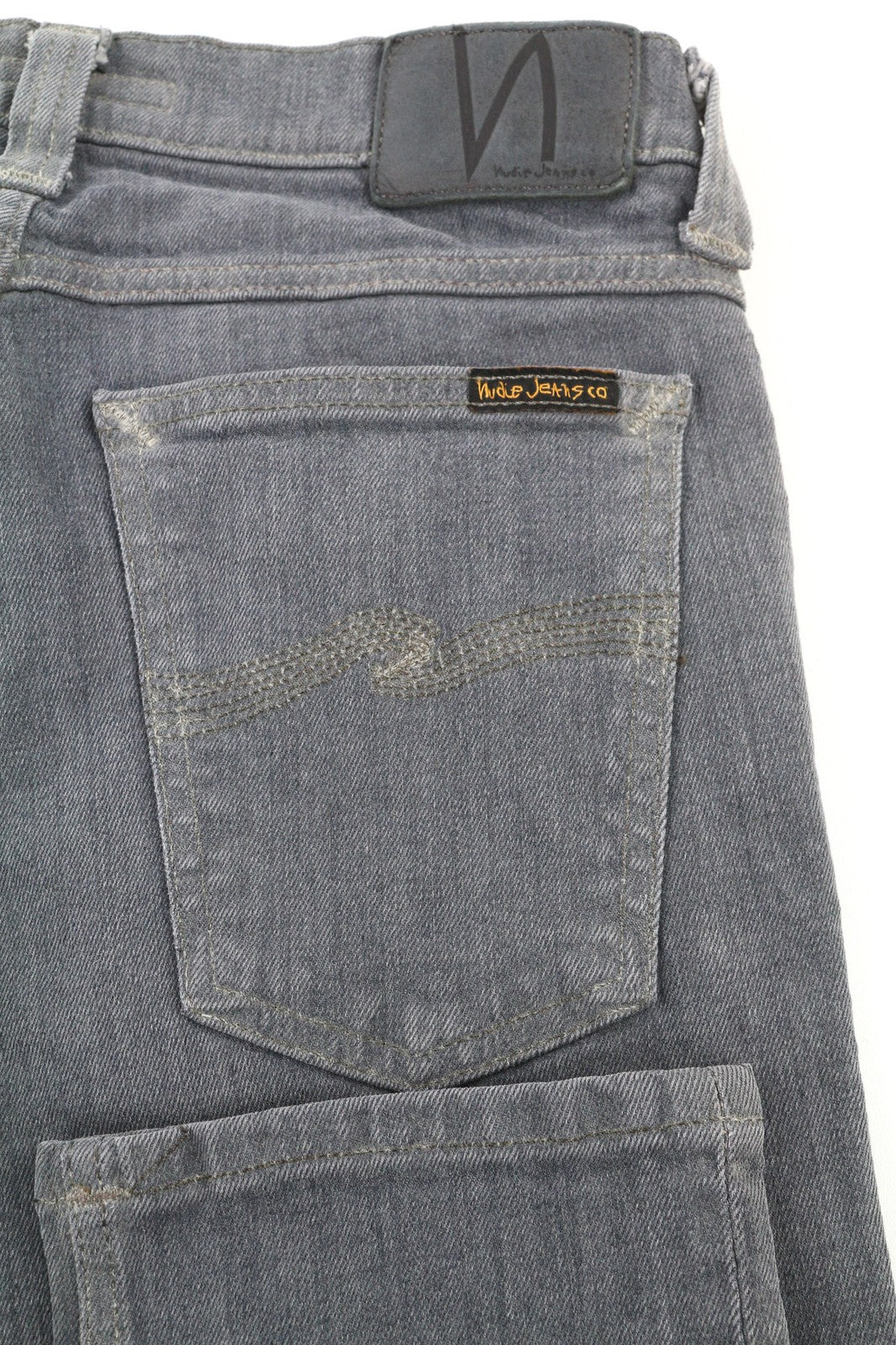 NUDIE JEANS Tight Long John Men Jeans W29/L32 Organic Charcoal Washed Slim Denim