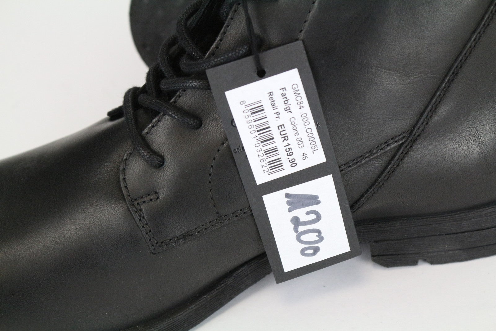 REPLAY Men's Black Leather High-Top Casual Shoes EU46 Laced Gunhill Model