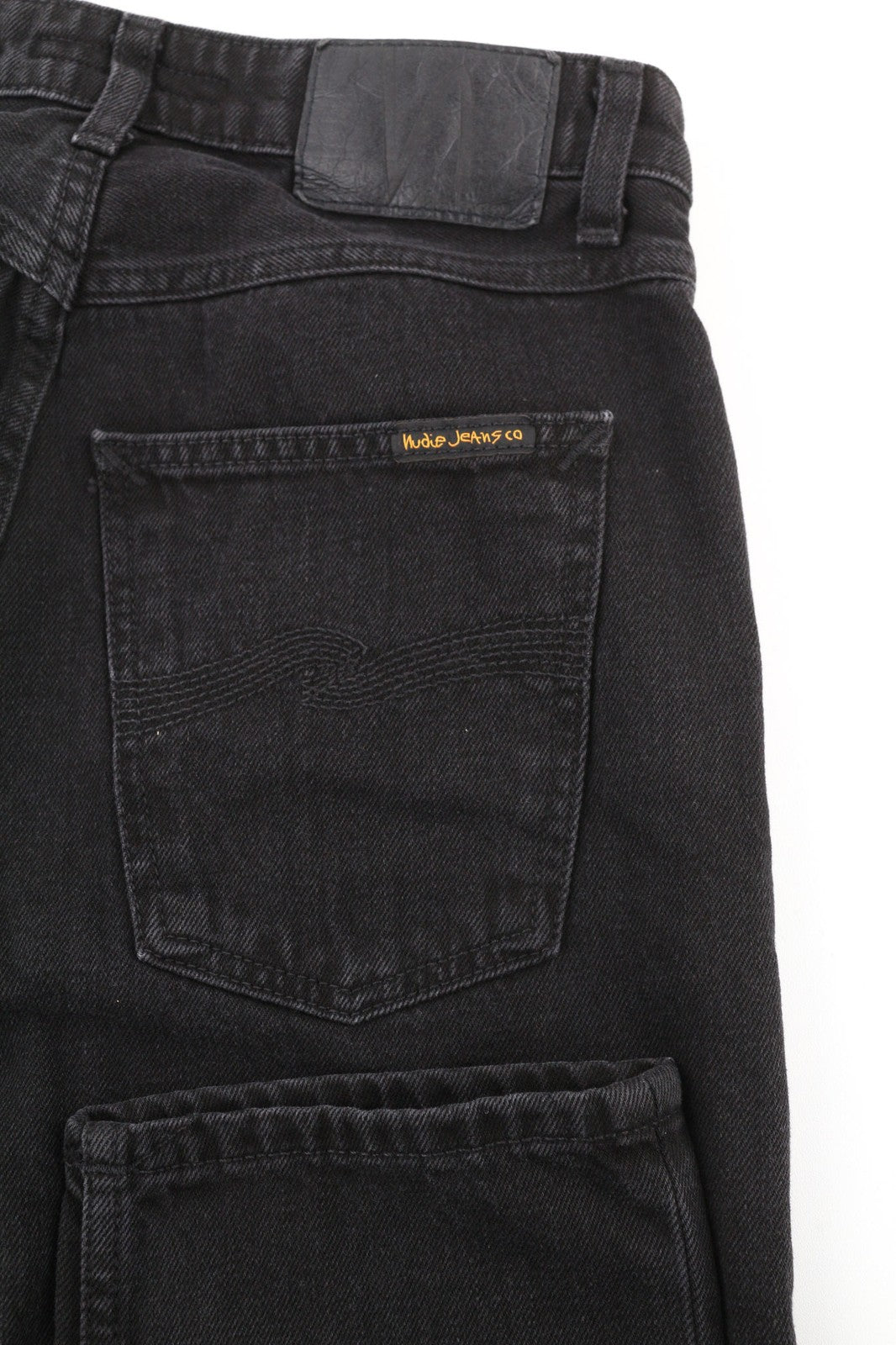 NUDIE JEANS Breezy Britt Womens Jeans W26/L26 Black Worn Zipper  Cotton Denim