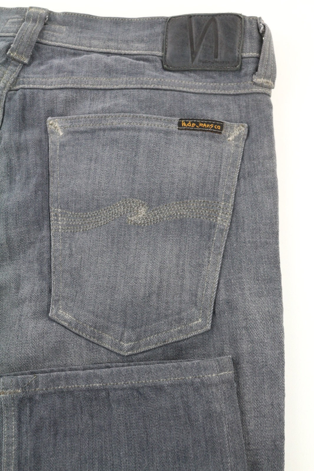 NUDIE JEANS Tight Long John Men Jeans W34/L34 Organic Charcoal Washed Slim Denim