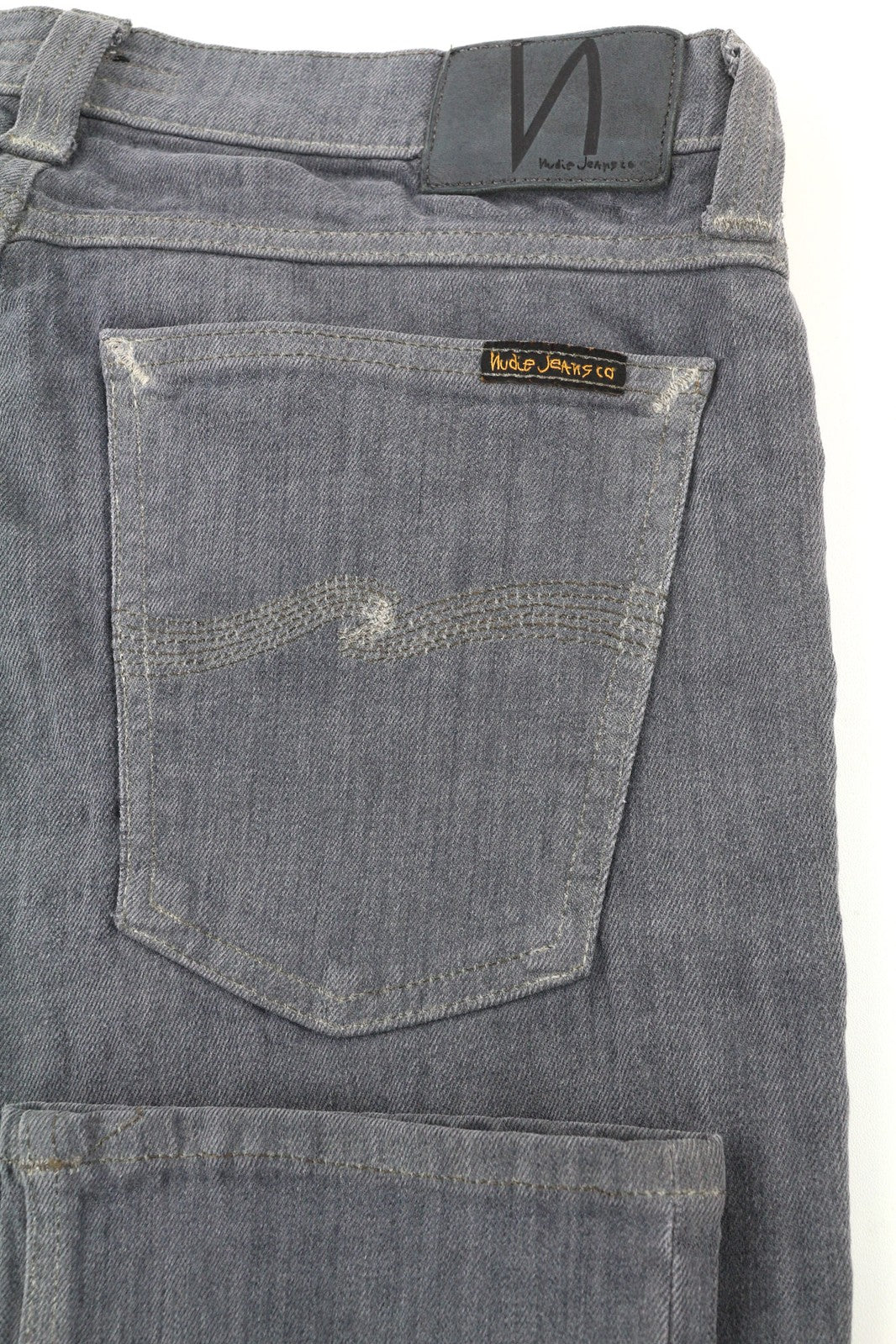 NUDIE JEANS Tight Long John Men Jeans W31/L34 Organic Charcoal Slim Fit Zip Fly
