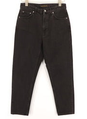 NUDIE JEANS Breezy Britt Womens Jeans W29/L28 Black Worn Zipper  Cotton Denim