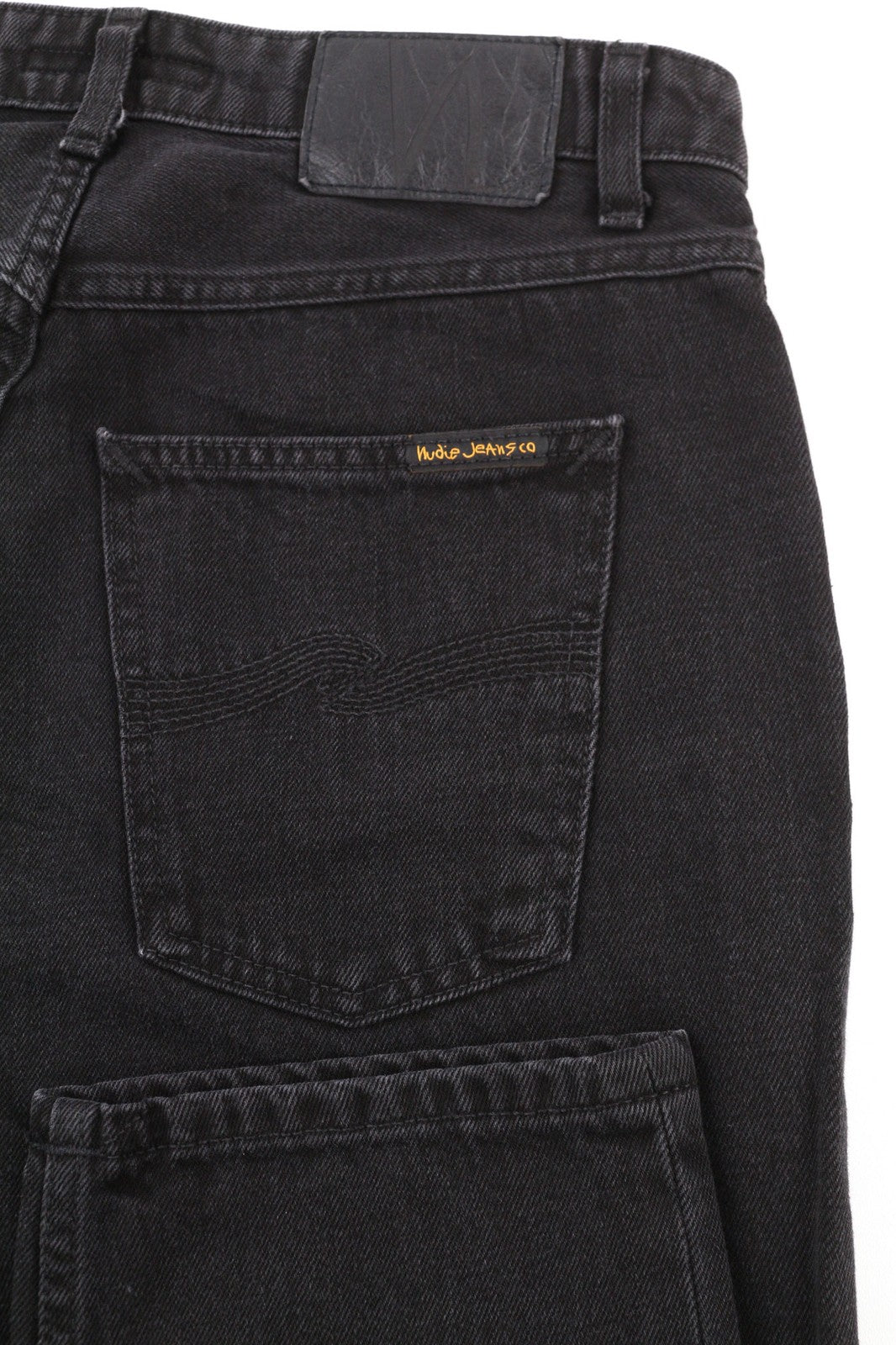 NUDIE JEANS Breezy Britt Womens Jeans W29/L28 Black Worn Zipper  Cotton Denim
