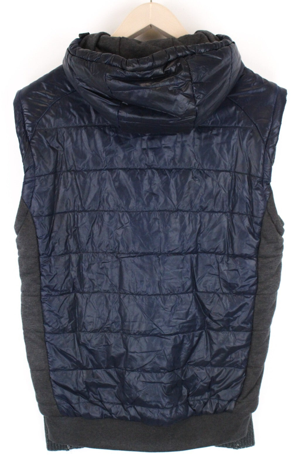 DESIGUAL Arthur Men's Grey Navy Jacket S Hooded Cotton Blend Warm Outerwear