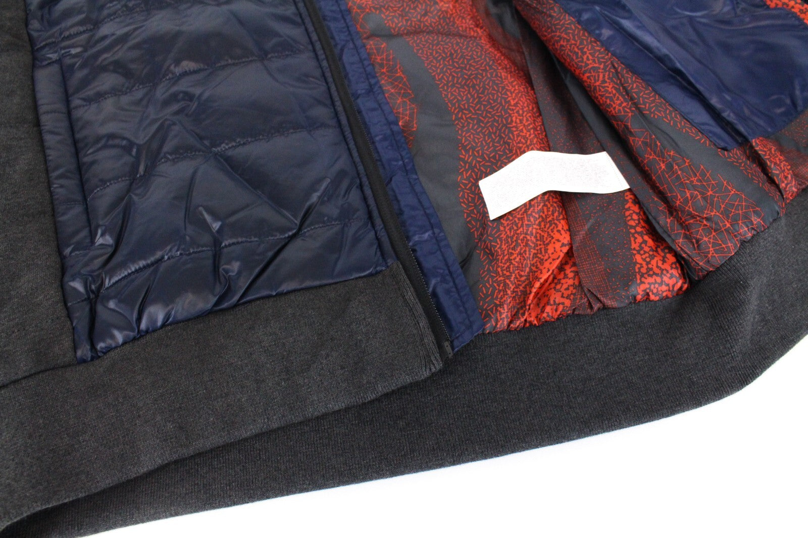 DESIGUAL Arthur Men's Grey Navy Jacket S Hooded Cotton Blend Warm Outerwear