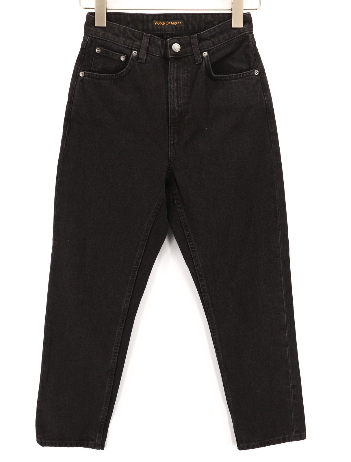 NUDIE JEANS Breezy Britt Womens Jeans W25/L26 Black Worn Zipper  Cotton Denim