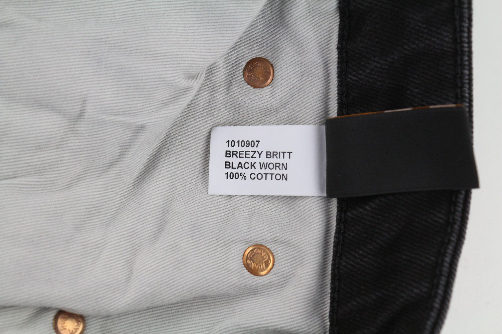 NUDIE JEANS Breezy Britt Womens Jeans W28/L28 Black Worn Zip Fly Cotton Denim