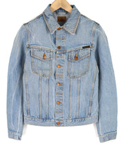 NUDIE Billy Men Jacket S Strumming Indigo Organic Cotton Button Up Denim Blue