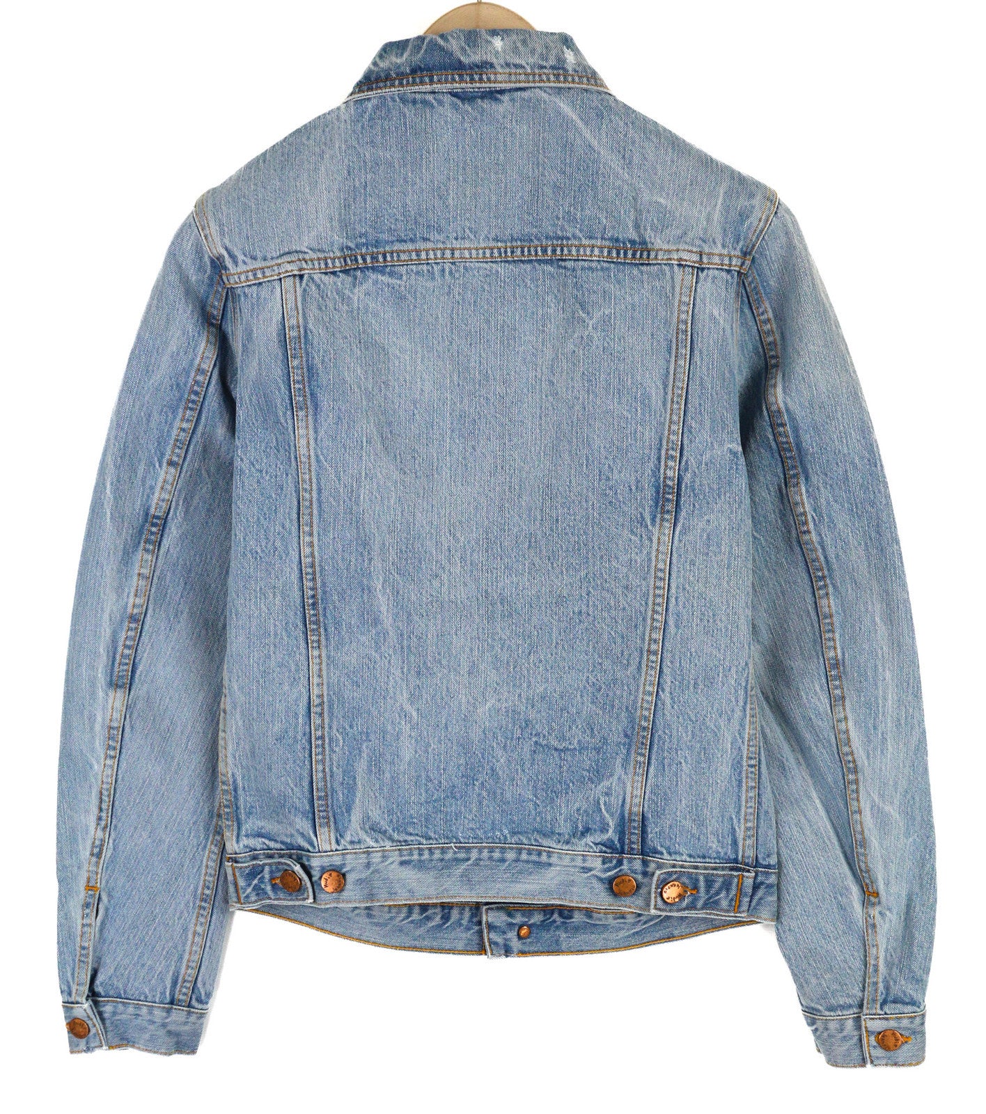 NUDIE Billy Men Jacket S Strumming Indigo Organic Cotton Button Up Denim Blue