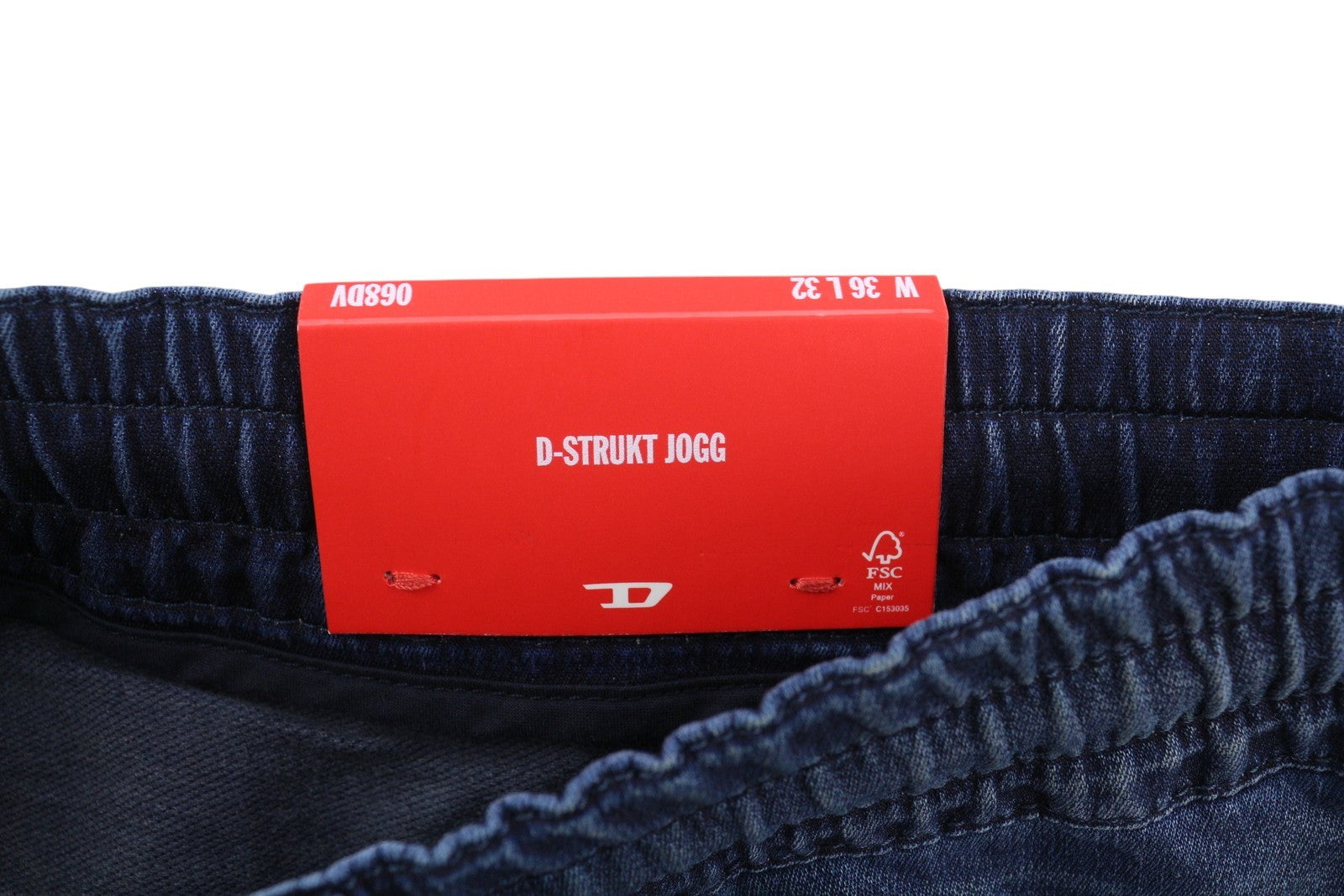 DIESEL D-Strukt Jogg 068DV Men Jeans W36/L32 Elastic Waist Stretch Blue RRP€295