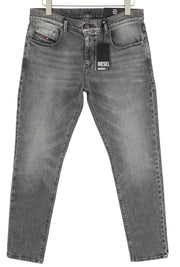 DIESEL 2019 D-Strukt R09KA Men Jeans W36/L32 Denim Grey Washed Slim Zip RRP€225