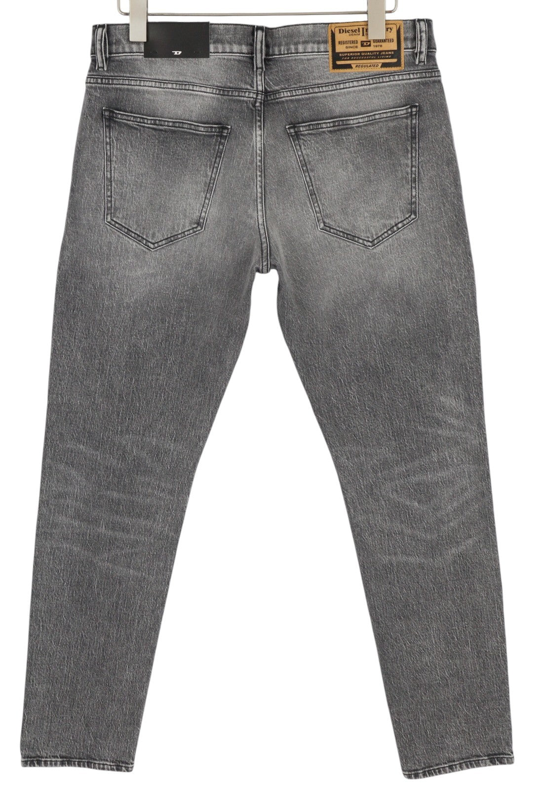 DIESEL 2019 D-Strukt R09KA Men Jeans W36/L32 Denim Grey Washed Slim Zip RRP€225