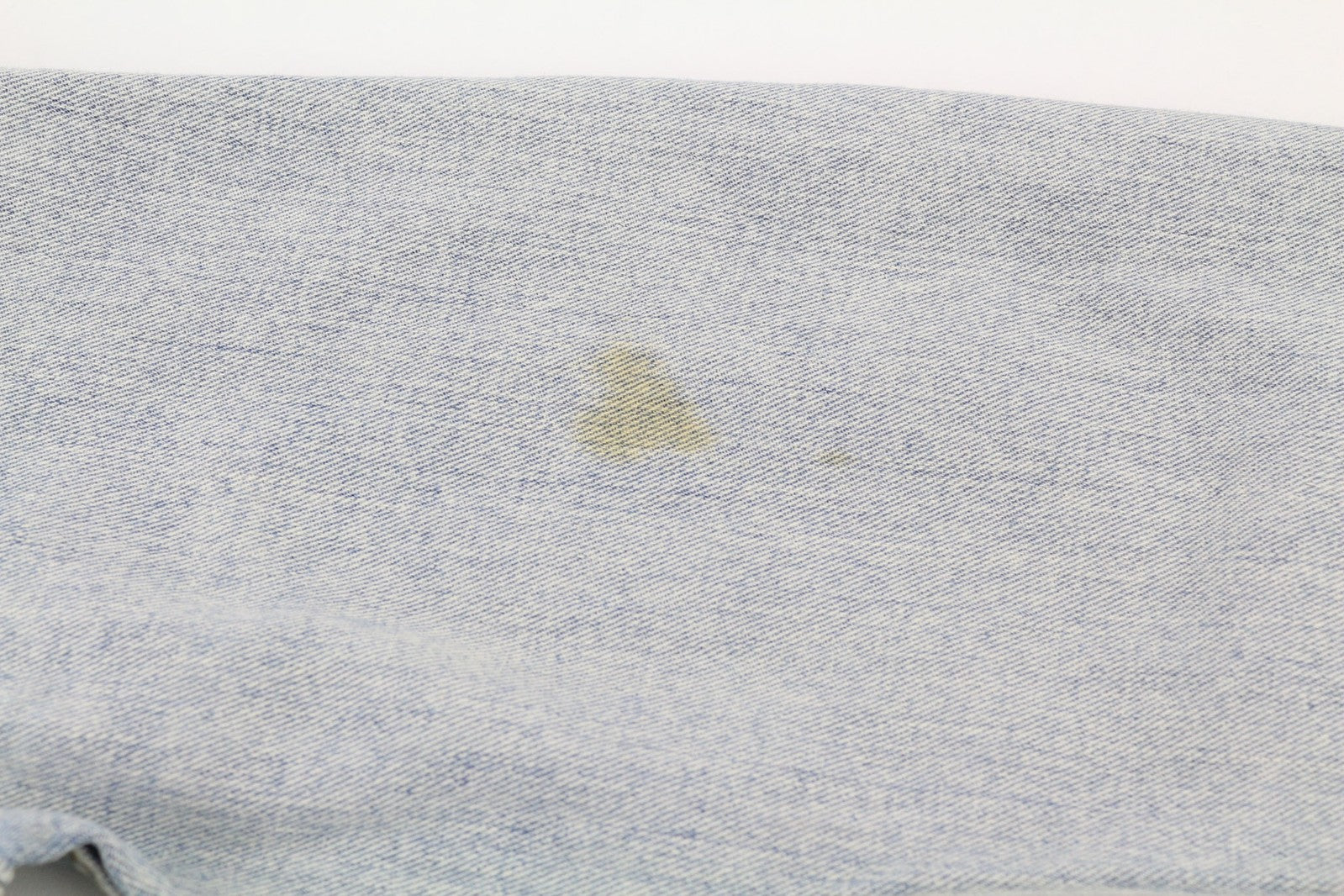 NUDIE JEANS Terry Men Jacket M Denim Bleach Washed Spread Neck Cotton Buttoned